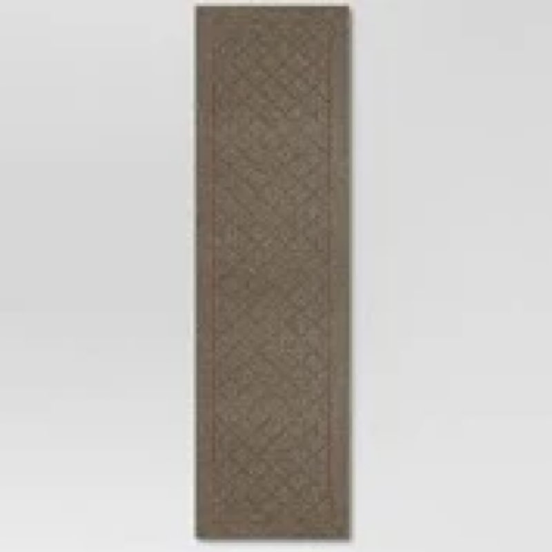 Ottomanson Hallway Runner Rug 2'2" x 6' Non Slip Solid Area Rugs Easy to Clean Laundry Rug Runner Du