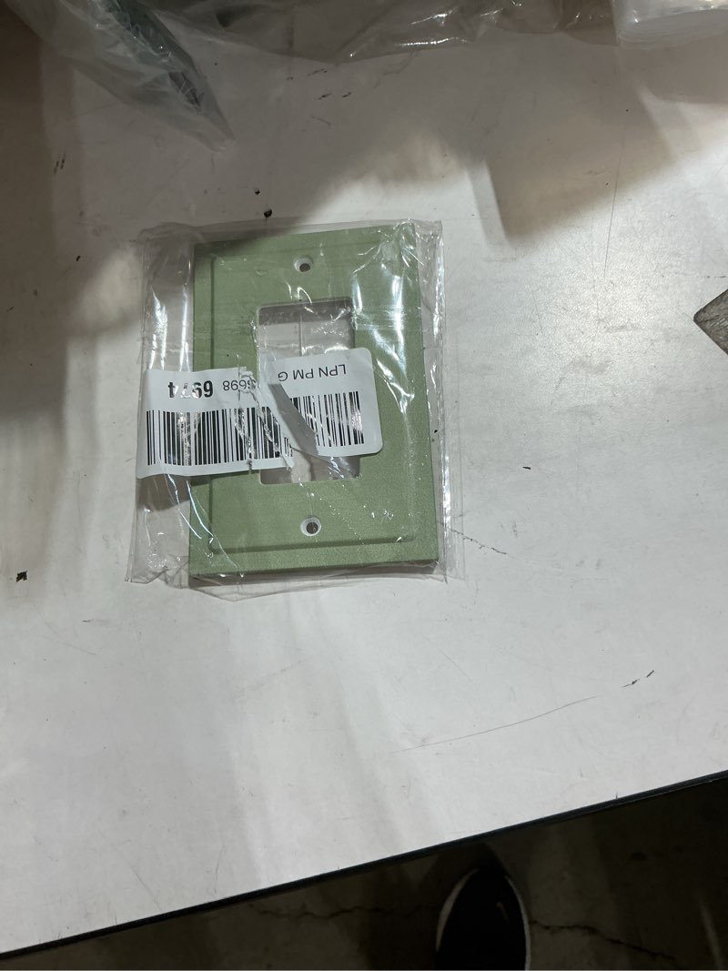 Condition photo showing Good Condition for sage green outlet covers modern farmhouse green 1 gang rocker single light switch cover plate decorative gfci wall plate electrical switch plate covers kitchen bathroom decor single rocker sage green