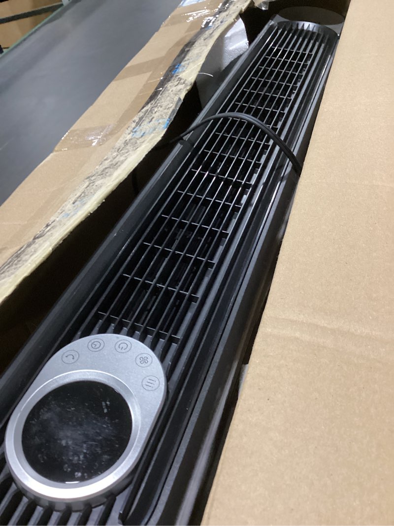 Condition photo showing As Is for Dreo Tower Fan for Bedroom, 25ft/s Velocity Quiet Floor Fan, 90° Oscillating Fans for Indoors with 4 Speeds, 4 Modes, 8H Timer, Standing Fans, Bladeless Fan, Black, Nomad One (DR-HTF007)