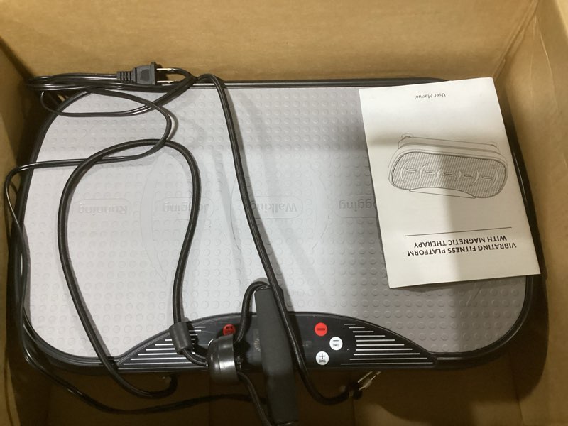 Condition photo showing As Is for SoftGym Vibration Plate Exercise Machine for Lymphatic Drainage,Power Vibrate Stand Shake Board 450 Lbs Capacity Whole Body Workout Waver with Fitness Resistance Bands Weight Loss Gifts for Women Men