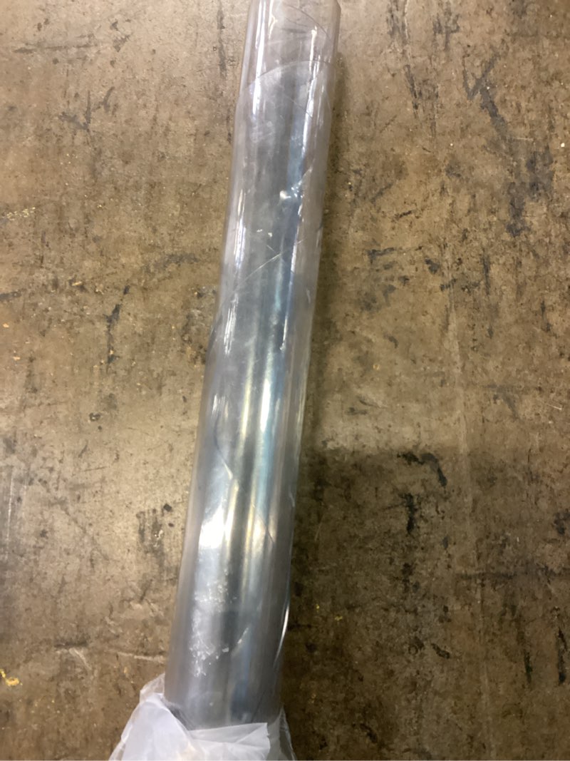 Condition photo showing As Is for ETECHMART Clear Round Table Cover Protector 60'', 2.0mm Thick Vinyl Waterproof Transparent Table Protector, Non-Slip Heat Resistant Clear Plastic Table Cover Protector for Coffee Table Hard Floor 2.0mm Clear Dia. 60 Inches (Round)