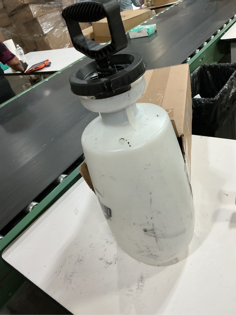 Condition photo showing As Is for roundup 190260 2-gallon lawn and garden sprayer for controlling insects and weeds or cleaning decks and siding 2 gallon sprayer