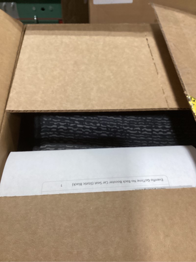 Condition photo showing New/Like New for Evenflo GoTime No Back Booster Car Seat (Static Black) NEW Evenflo GoTime No Back Booster Car Seat
