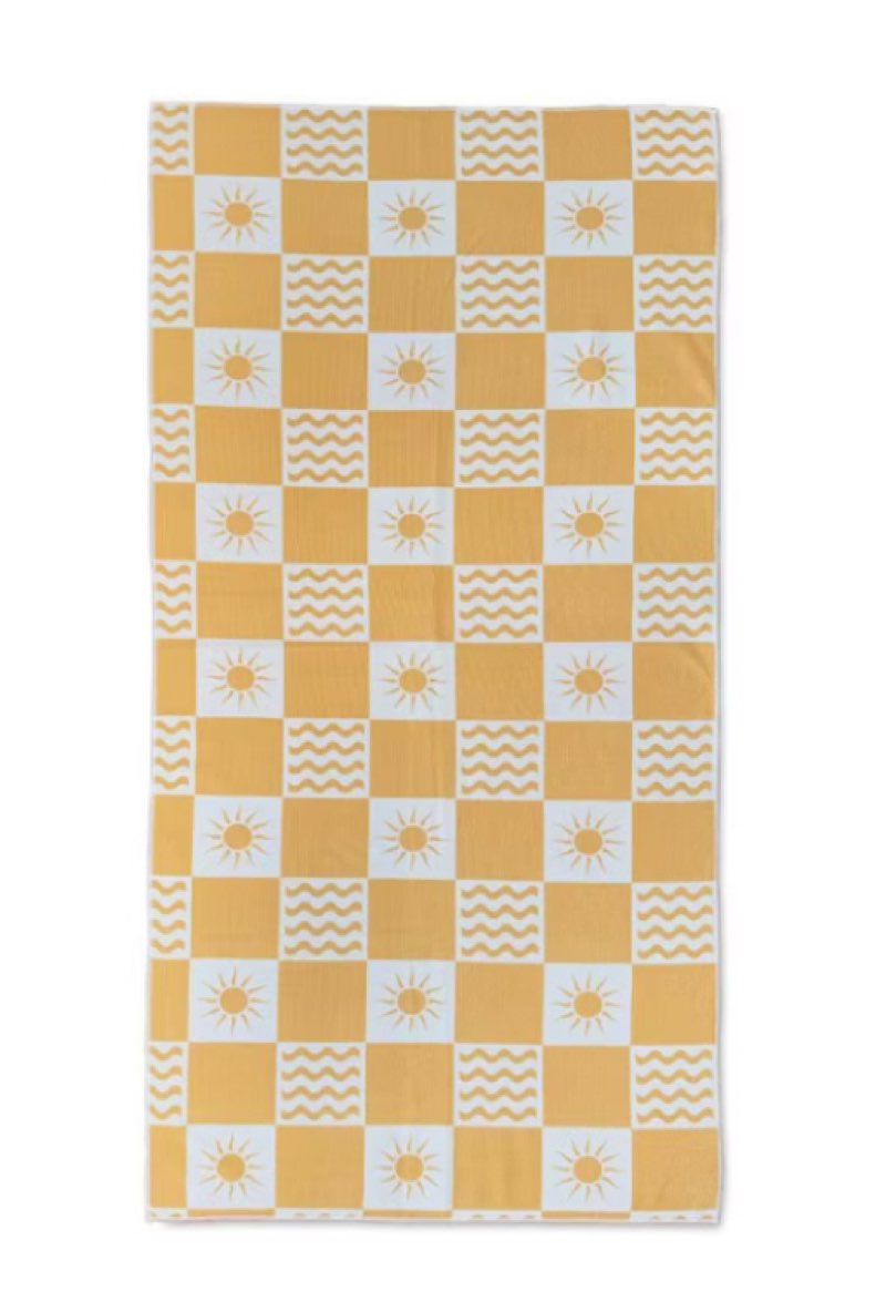 Checkerboard Beach Towels - Bullseye's Playground™ ( 6 pieces multicolored) 