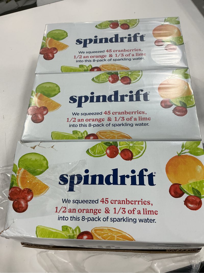 Condition photo showing New/Like New for spindrift, sparkling water, lemon, 12 oz, (pack of 24 lemon 12 fl oz (pack of 24) ( bb05/01/2026
