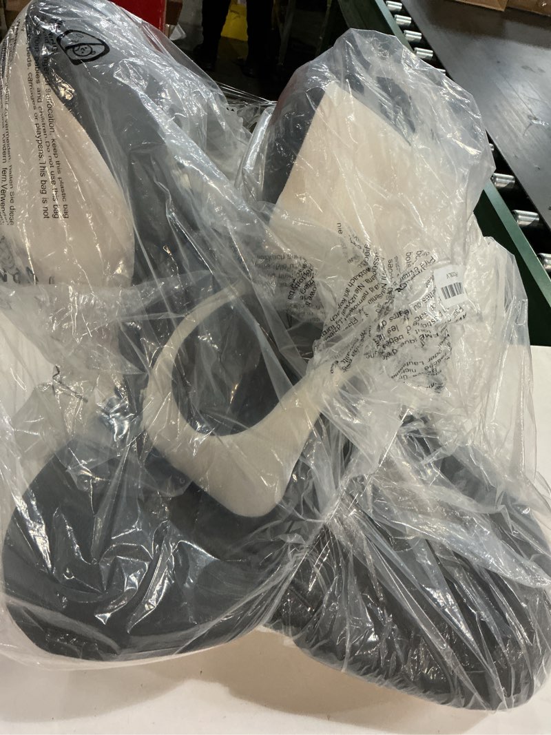 Condition photo showing As Is for Reading Pillow for Sitting in Bed, 22”H Back Pillow for Sitting Up,Lumbar Rest & Neck Support Bed Pillows,Backrest Bed Chair with Arms for Reclining,Gaming,Resting,Watching TV in Couch or Floor Grey&white