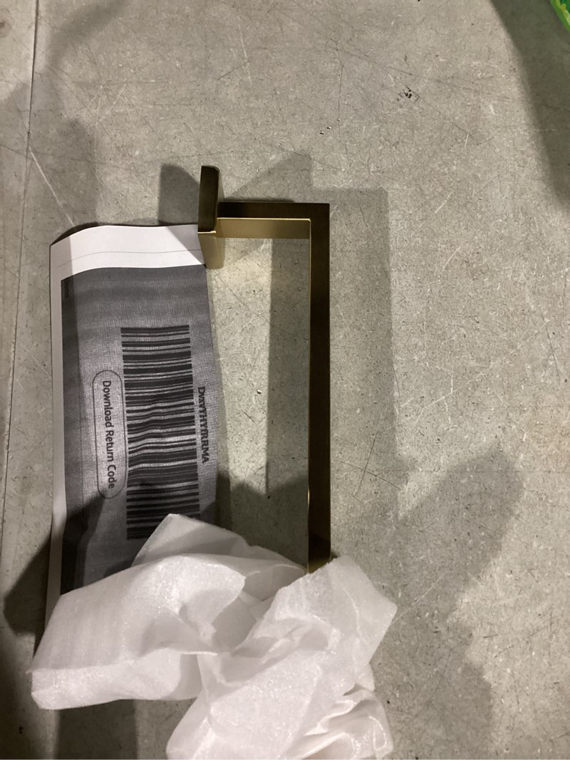 Condition photo showing Good Condition for TocTen Bath Towel Rack - Square Base Thicken SUS304 Stainless Steel Towel Bar for Bathroom, Bathroom Accessories Towel Rod Heavy Duty Wall Mounted Towel Holder. (Brushed Gold, 20) Brushed Gold 20