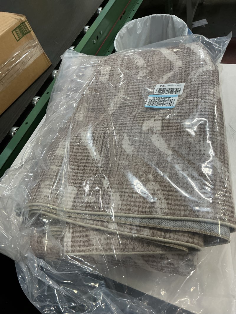 Condition photo showing Good Condition for Nakagishi 8x10 Area Rugs Living Room: Washable Boho Large Neutral Soft Farmhouse Area Rugs Stain Resistant Modern Geometric Non-Slip Indoor Floor Carpet for Bedroom Nursery Kids Playroom Office Dark Brown 8' x 10' (Rectangular)