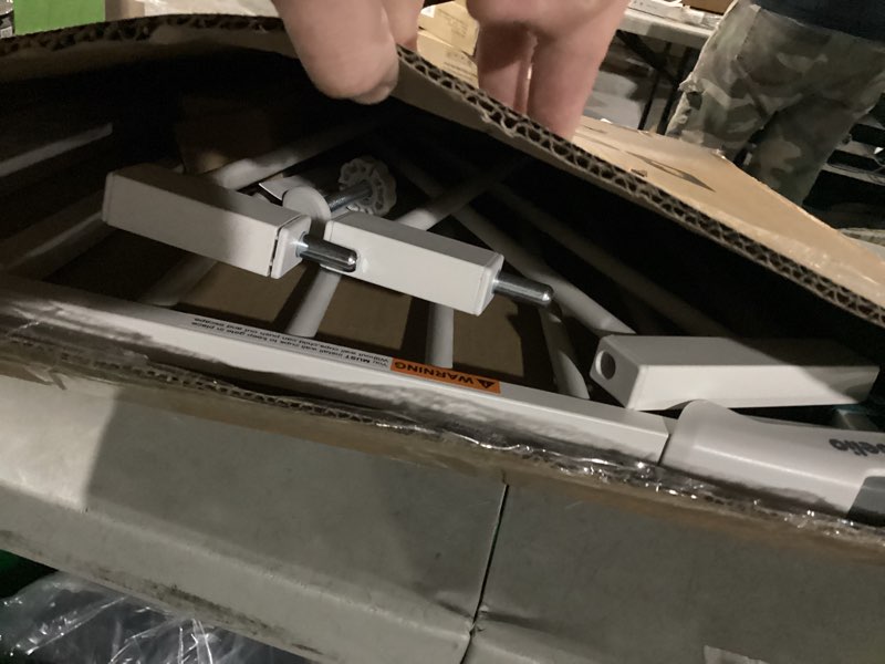 Condition photo showing As Is for BABELIO Safety Gate Door Fits for Stairs, Narrow and Wide Doorways with Auto Close, Easy Install, No Drilling, Pressure Mounted for Baby, Child, Pets, Dog/Puppy, 26''-40'', White White 30"Tall 26"-40" Wide