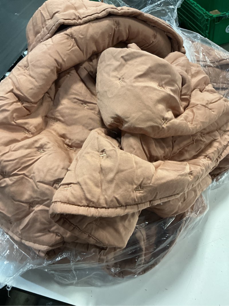 Condition photo showing As Is for bamboo dream quilt set, full/queen, clay