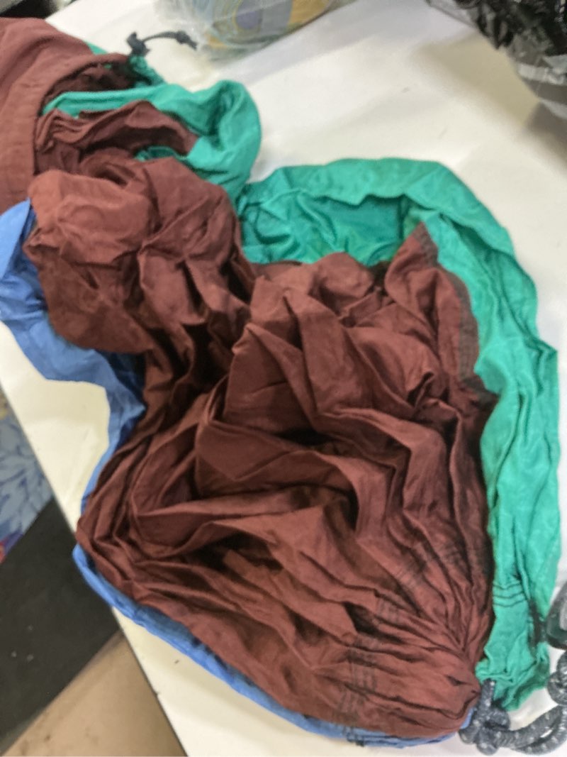 Condition photo showing As Is for eagles nest outfitters doublenest hammock brown/ green