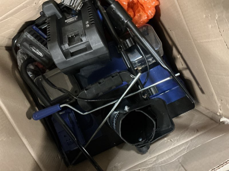 Condition photo showing As Is for Westinghouse WSnow22 48V Cordless Snow Blower 22 Inch Kit, Steel Auger, LED Lights, 1600W Brushless Motor, 25ft Throwing Distance, Plows 840lbs/min, Compatible with Snow Joe Batteries 22 Inch with Battery/Charger
