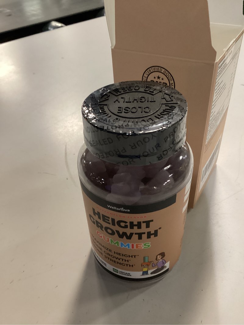 Condition photo showing New/Like New for Height Growth Gummies | Vitamin Gummies with Calcium, Magnesium Glycinate, Zinc, Ashwagandha, Vitamin K2 D3 | Height Increase Supplement, Multivitamin for Kids, Teens Boy & Girl, Adults | 60 Gummies