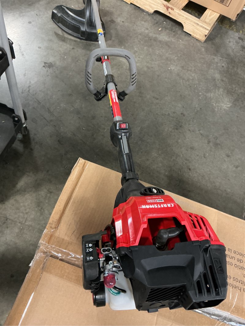 Condition photo showing As Is for craftsman ws2200 25-cc 2-cycle 17-in straight shaft attachment capable gas string trimmer