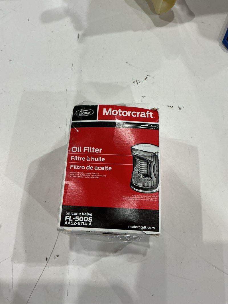 Condition photo showing As Is for motorcraft oil filter fl500s