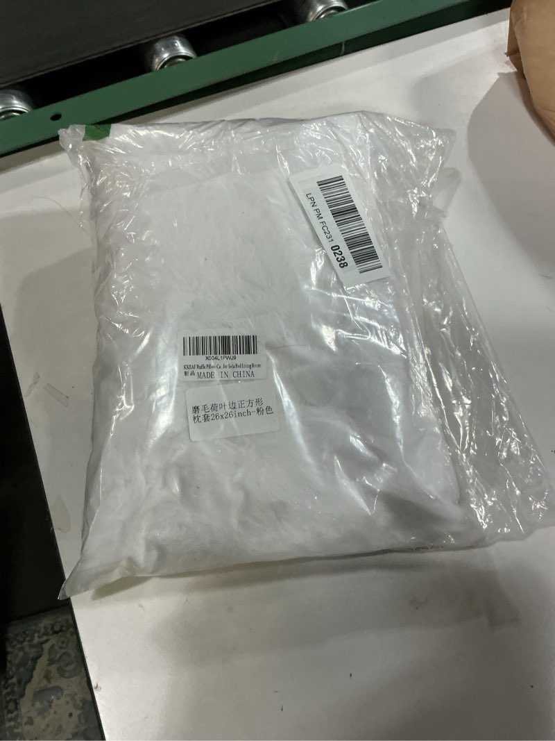 Condition photo showing Good Condition for LIFEREVO Fluffy Faux Rabbit Fur Body Pillow Cover, Luxury Bubble Waffle Shaggy Plush Bed Body Pillowcase with Zipper Closure, Long 20"x54" Fuzzy Furry Pillow Case for Adults Kids Girls Teens, White 54" x 20" (Pack of 1) White