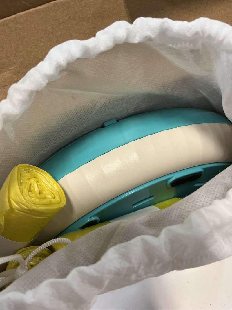 Condition photo showing Good Condition for sunnysmile portable, foldable potty seat for toddler, training toilet seat emergency toilet for car, camping, outdoor, indoor (light blue, large) light blue large