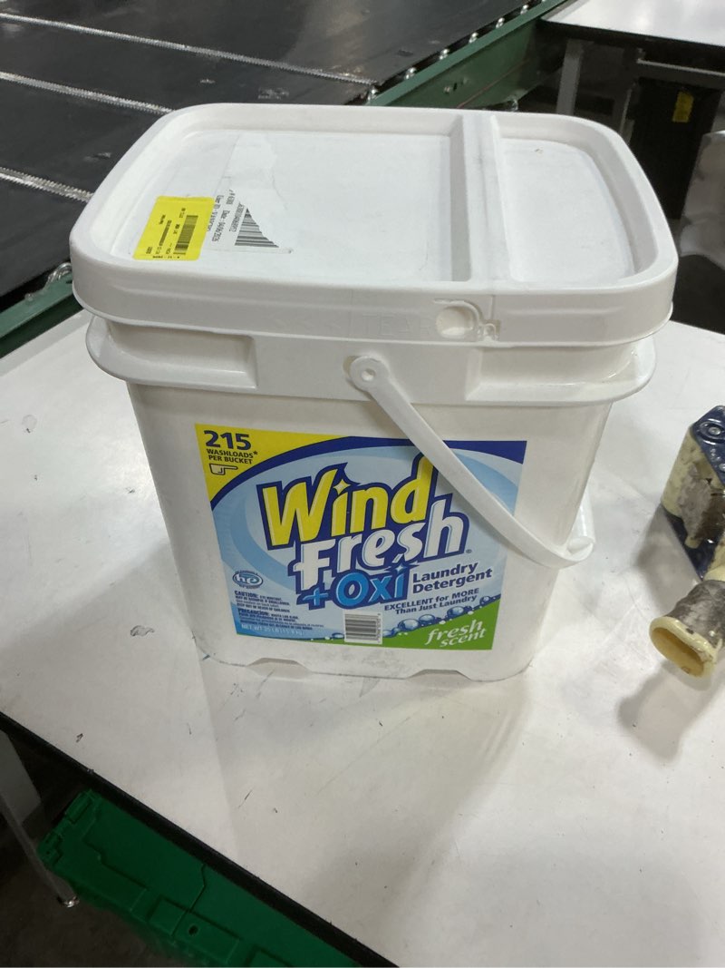 Condition photo showing New/Like New for windfresh+oxi powder laundry detergent, fresh scent, 215 loads, 35 pounds
