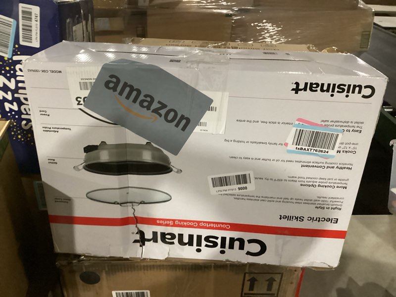Condition photo showing New/Like New for cuisinart oval electric skillet, 1500-watt nonstick, csk-150nas, brushed stainless