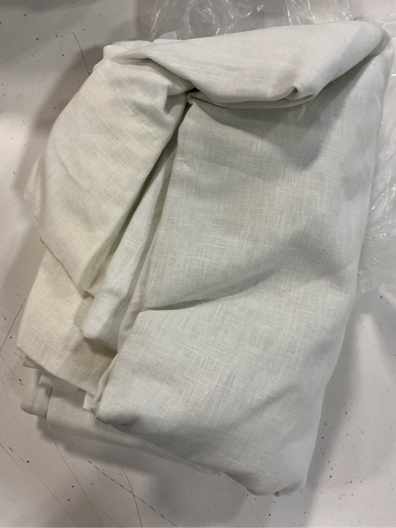 Condition photo showing Good Condition for european linen true blackout curtain, 48x84, ivory