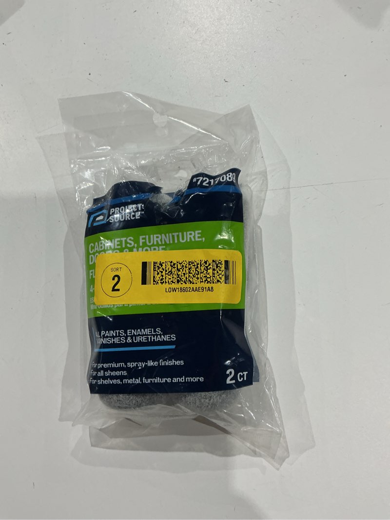 Condition photo showing Good Condition for project source 2 -pack 4-in x flocked smooth mini foam paint roller cover