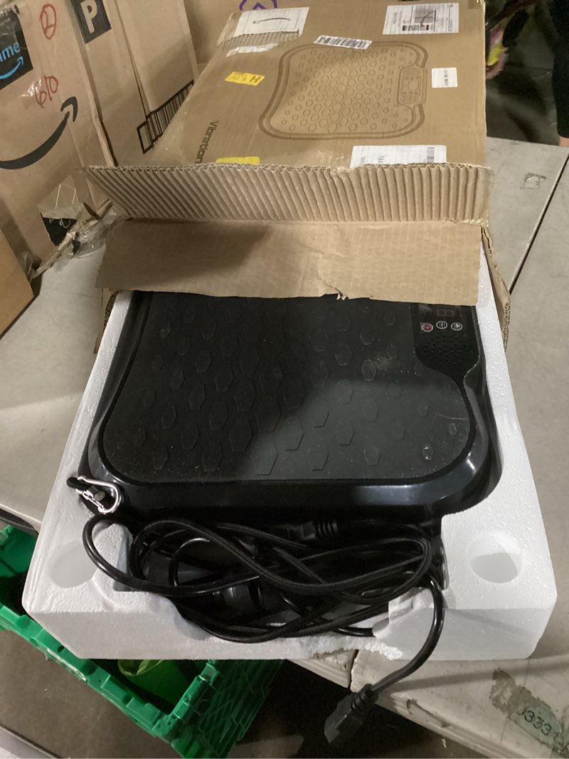 Condition photo showing Good Condition for vibration plate exercise machine, vibrating platform for lymphatic drainage weight loss, 250 speeds full body workout vibrated plates fitness platform for home women men black