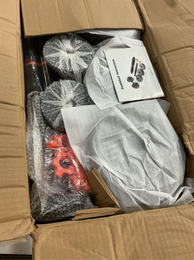 Condition photo showing Good Condition for FEIERDUN Adjustable Dumbbells, 20/30/40/45/70/90lbs Free Weight Set with Connector, 5 in1 Dumbbells Set Used as Barbell, Kettlebells, Push up Stand, Weight Plate, Fitness Exercises for Home Gym Suitable Men/Women D.45LB(22.5LB Pair)