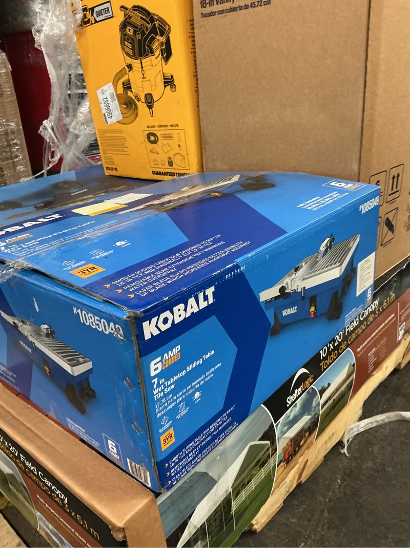 Condition photo showing Good Condition for kobalt 6-amp 7-in-blade corded wet tabletop sliding table tile saw