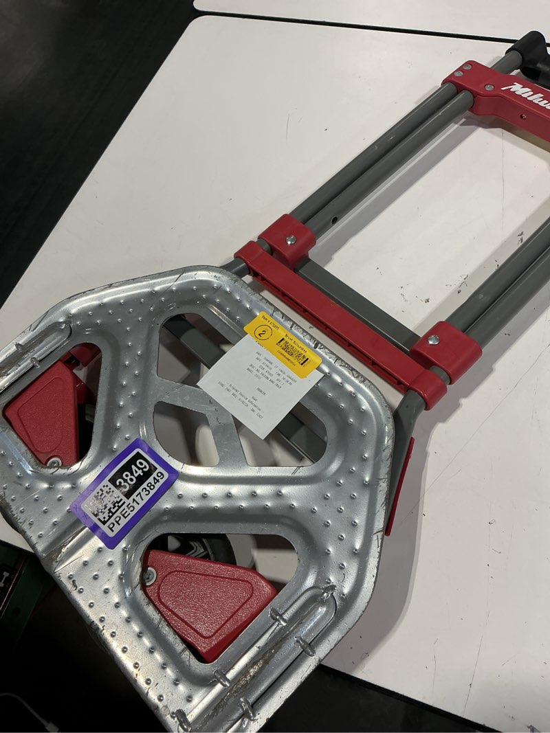 Condition photo showing As Is for folding hand truck, 150-lb. capacity