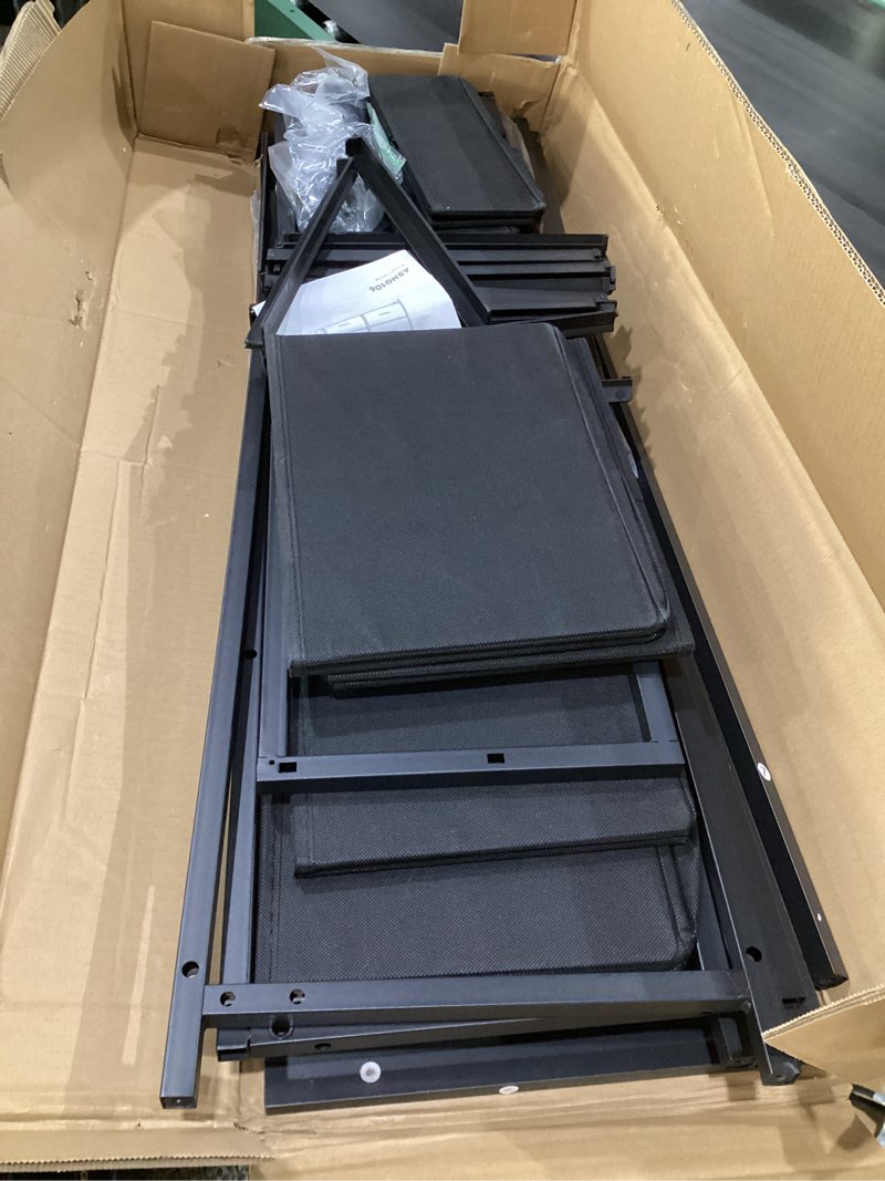 Condition photo showing As Is for wlive dresser for bedroom with 10 drawers, fabric dresser chest of drawers with side pockets and hooks, sturdy metal frame, drawers organizer unit for living room, hallway, black