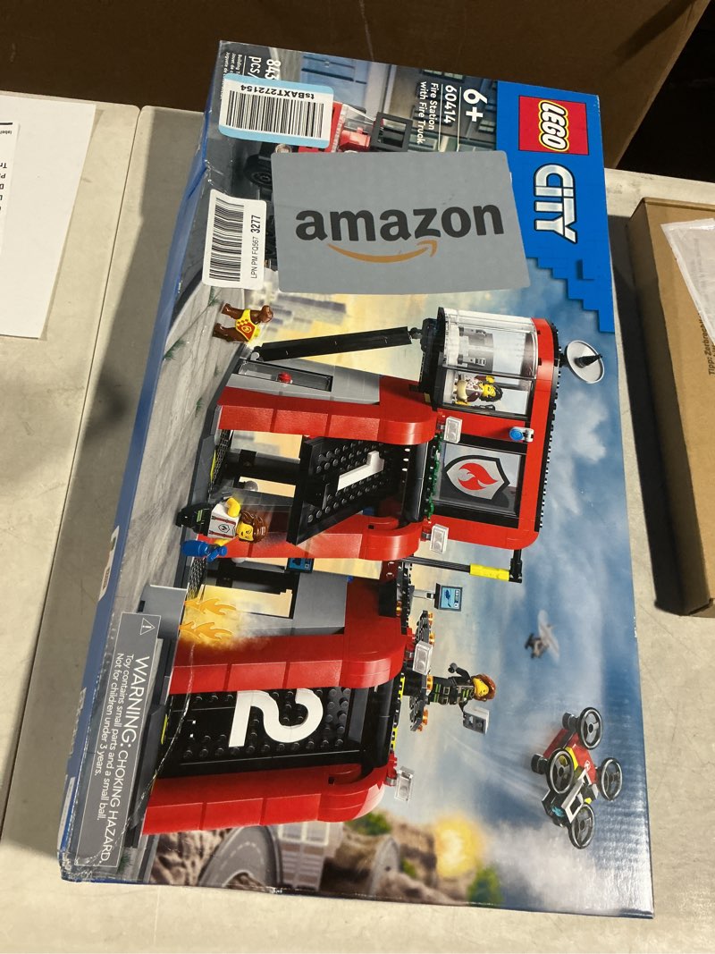 Condition photo showing Good Condition for LEGO City Fire Station with Fire Truck Toy - Kids Toy Building Sets with 2 Fire Truck Attachments - Gifts for Boys & Girls Ages 6+ - Pretend Play Set with 5 Minifigures - 60414