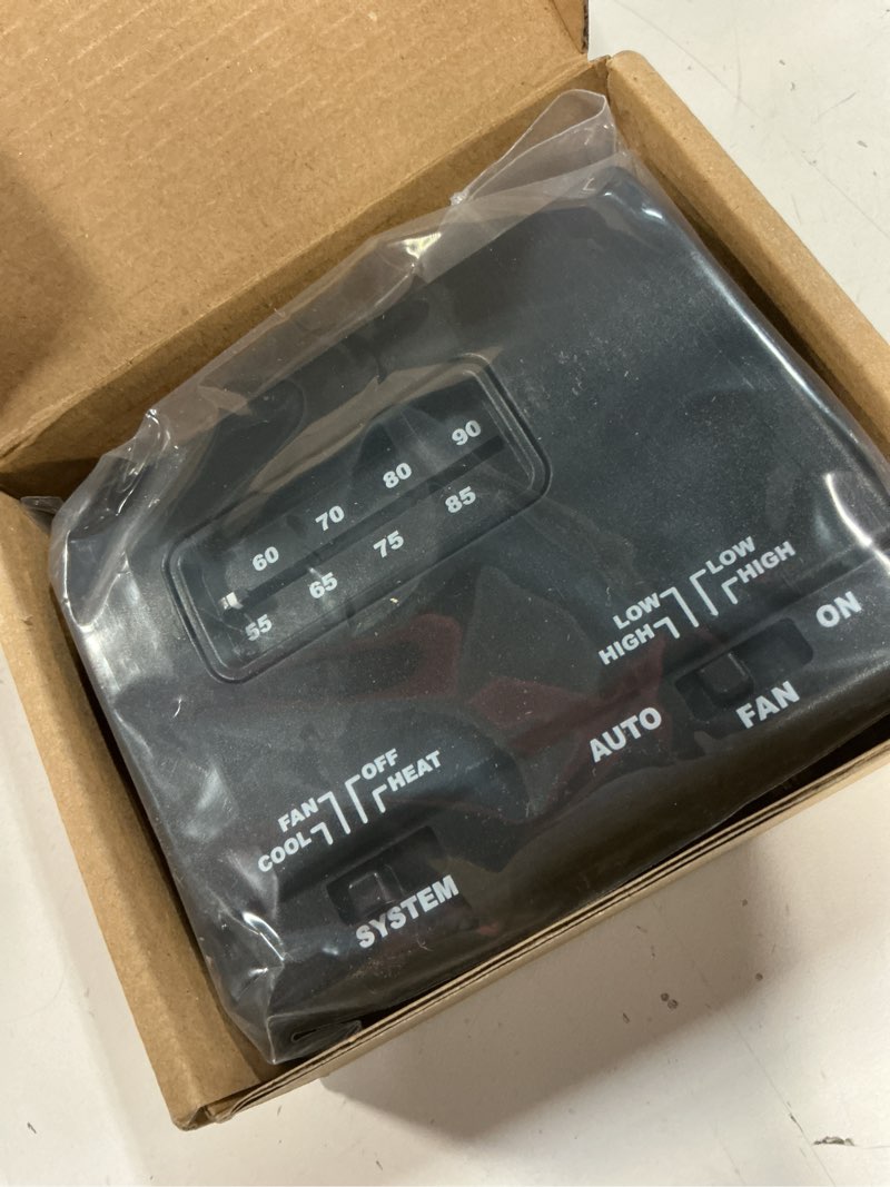 Condition photo showing Good Condition for 7330f3852 rv thermostat heat cool control 12v dc single stage t-stat wall coleman mach rv thermostat replacement compatible with coleman mach, black