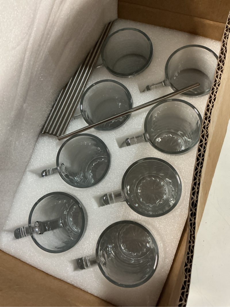 Condition photo showing Good Condition for qappda beer mugs set,glass mugs with handle 16oz,large beer glasses for freezer,water cups for cold beverages, 500ml beer drinking glasses, traditional stein for bar, alcohol, beverages,coffee, teas cylindrical
