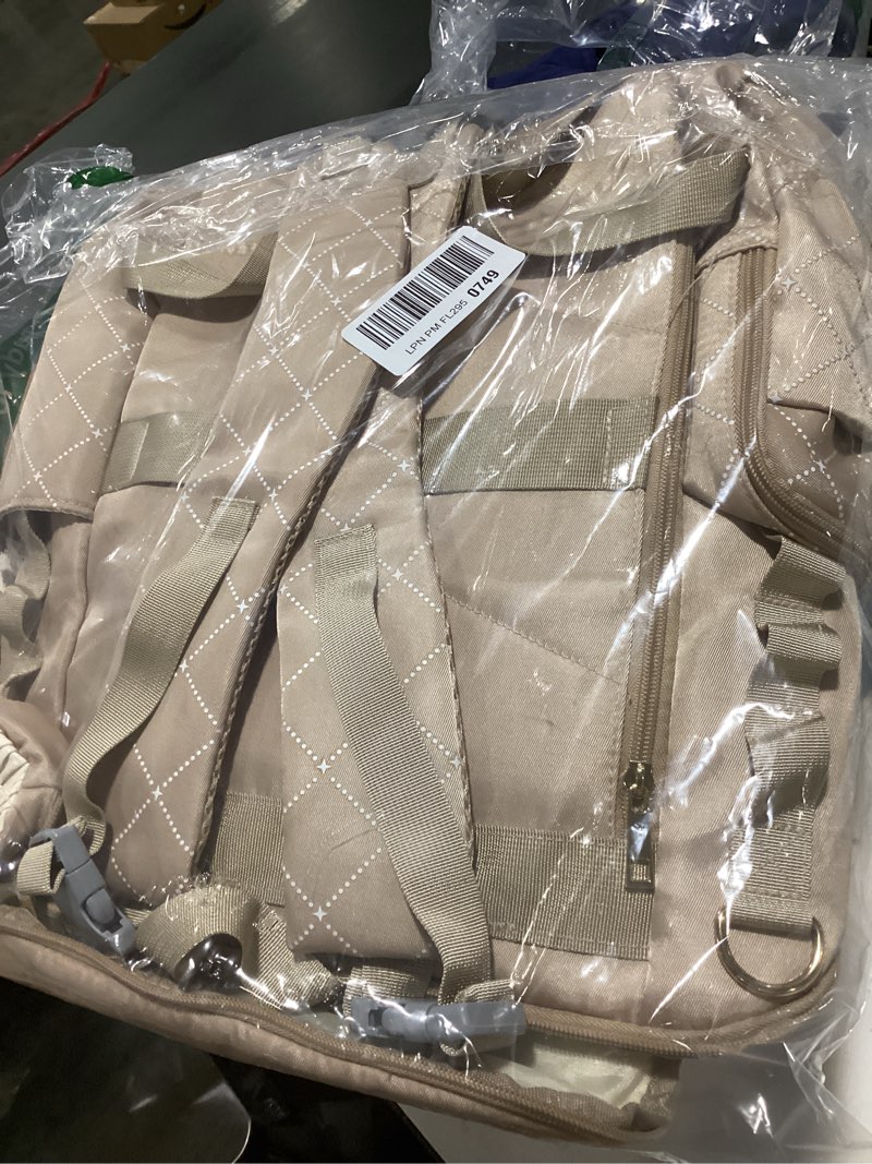 Condition photo showing Good Condition for stylish baby diaper bag, baby bag with changing pad, pacifier case& stroller straps, large diaper backpack boy girl, water resistant travel diaper backpack for mom dad beige large