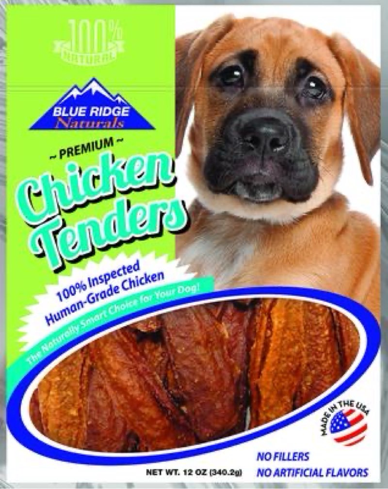 (Best by date 3/16/2026) Blue Ridge Naturals Chicken Tenders Dog Treats (12 oz)