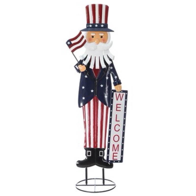 ( similar) Holiday Living Metal Indoor/Outdoor Free standing decoration Uncle Sam 4th of July Decor