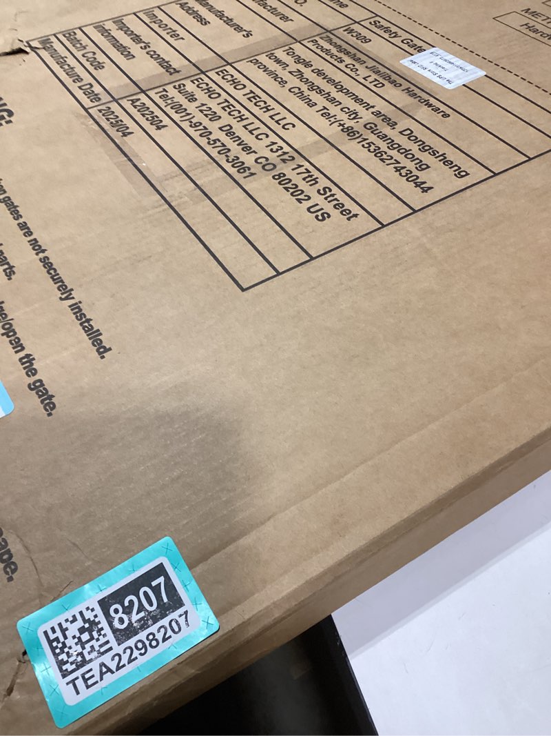 Condition photo showing New/Like New for DEARBB Triple Lock Baby Gate for Stairs Doorways and House 31" to 86" Extra Wide Pressure Mounted Easy Walk Through Auto Close Safety Pet Gate White 31.1-48.42"