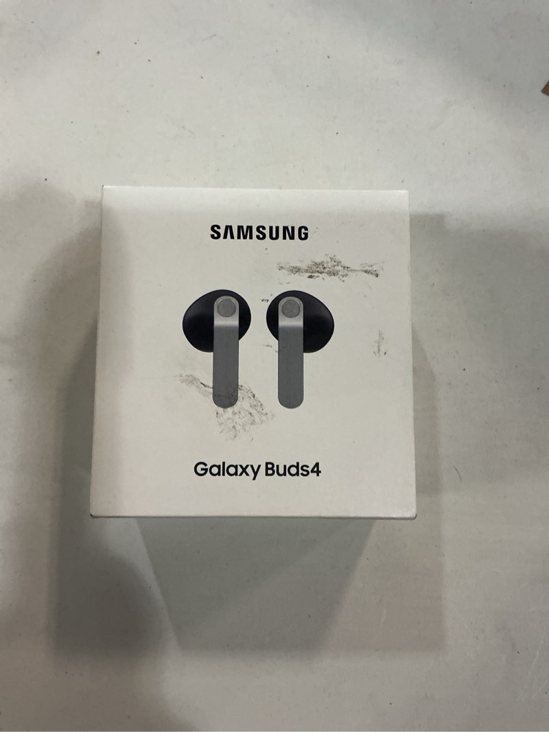 Condition photo showing New/Like New for samsung galaxy buds 4 (2026) ai true wireless bluetooth earbuds, noise cancelling, hi-res audio, 1-way speaker, new fit, ip54, live translation, black [us version, 2 yr warranty] black galaxy buds4