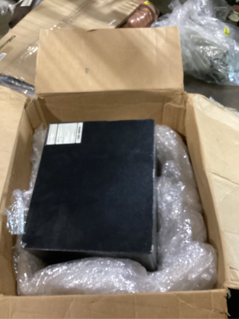 Condition photo showing As Is for fireproof safe box for home use