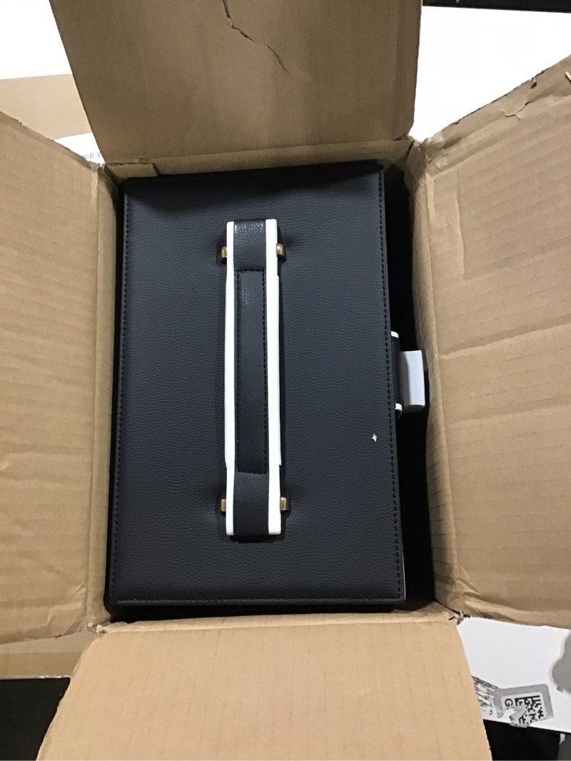 Condition photo showing As Is for KAMIER Jewelry Box for Women, 6-Layer Large Jewelry Organizer Box with Mirror & 5 Drawers for Rings, Earrings, Necklaces, Bracelets,Black