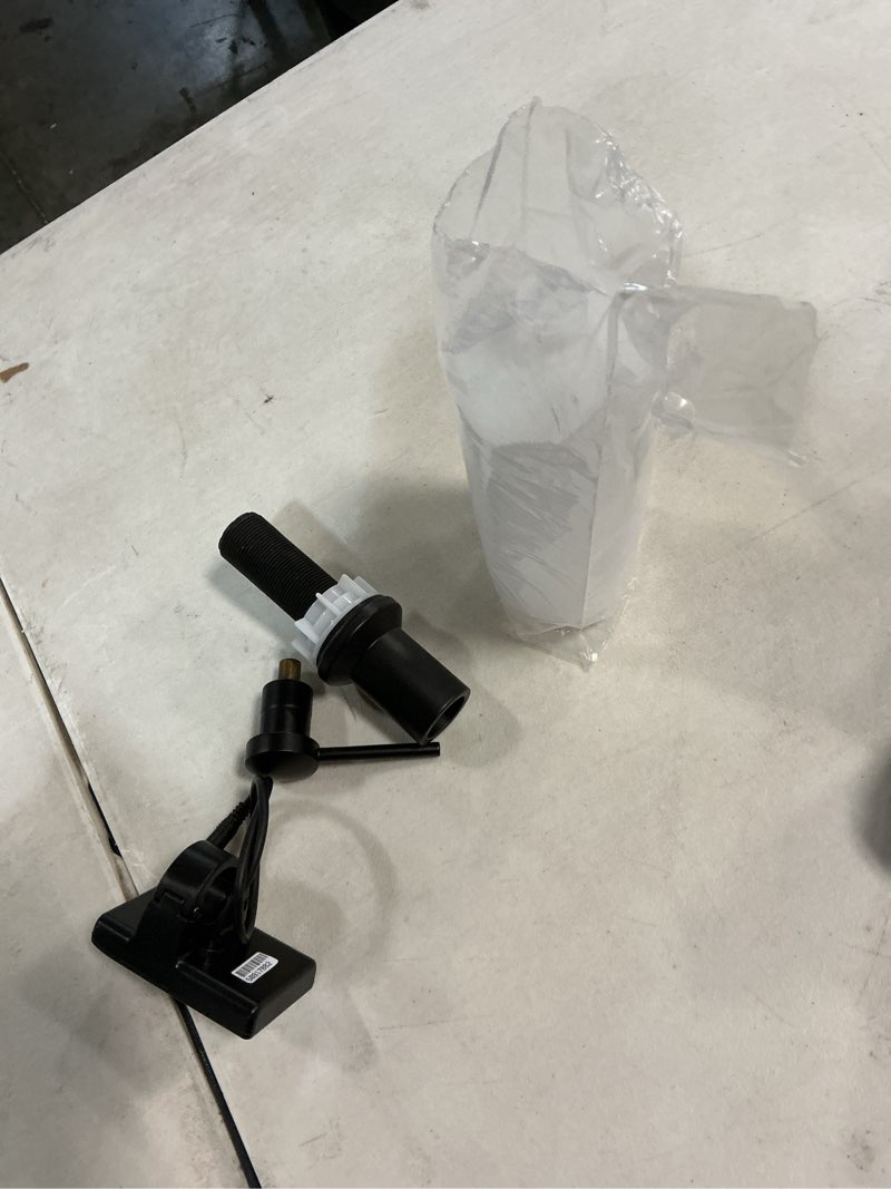 Condition photo showing As Is for moen modern deck mounted lotion or kitchen soap dispenser pump, matte black, 3942bl