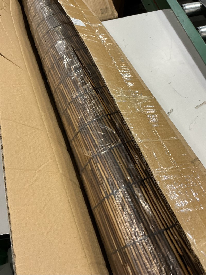 Condition photo showing Good Condition for barydat 1 pcs 4 x 16.4 ft reed fence roll, 85% shade bamboo privacy screen, natural decorative reed fencing for outdoor garden backyard patio balcony 1 4 x 16.4 ft