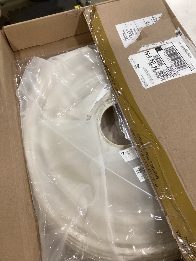 Condition photo showing Good Condition for Large Hanging Lamp shade 20INCH Round Linen Pendant Lamp shade Can replace paper lanterns Hanging Lantern Handmade Minimalist Decorations Suitable for Living room, Hallway Bedroom, and kitchen