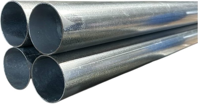 Otoolling 4 Pcs 1-3/8" x 6' Galvanized Tubing Chain Link Fence Extension Pipe for the Top of the Fen