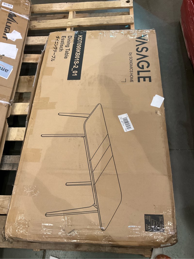 vasagle maezo collection - extendable dining table for 4/6/8, kitchen table with tapered legs, curved transitions, for dining room, kitchen, home office, honey brown ukdt090k01v1 extendable honey brown