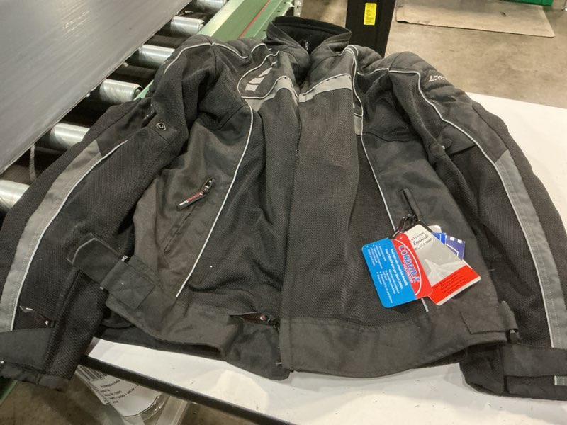 Condition photo showing Good Condition for leatherteknik motorcycle motorbike armored men with protectors breathable mesh cordura waterproof mesh jacket black cj-9448