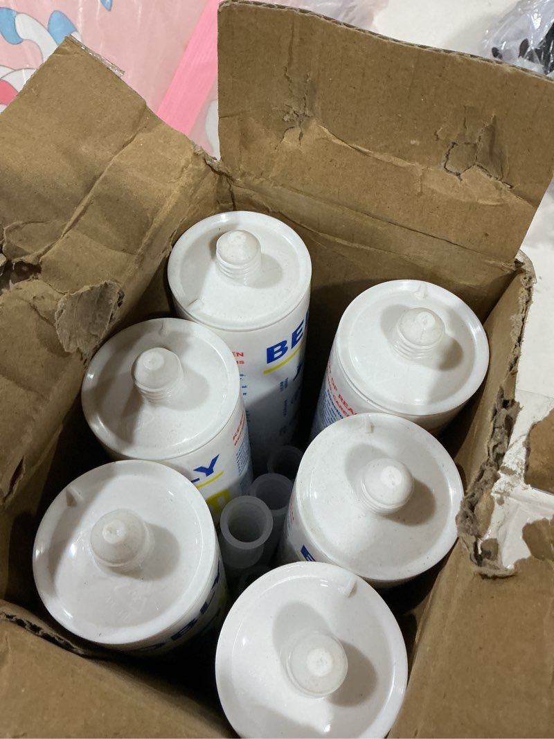 Condition photo showing Good Condition for rv roof sealant 6 packs, self leveling lap sealant white, rv caulking waterproof, flexible & non-cracking, lap caulking for camper, trailer & motorhome roof repair, secure odorless