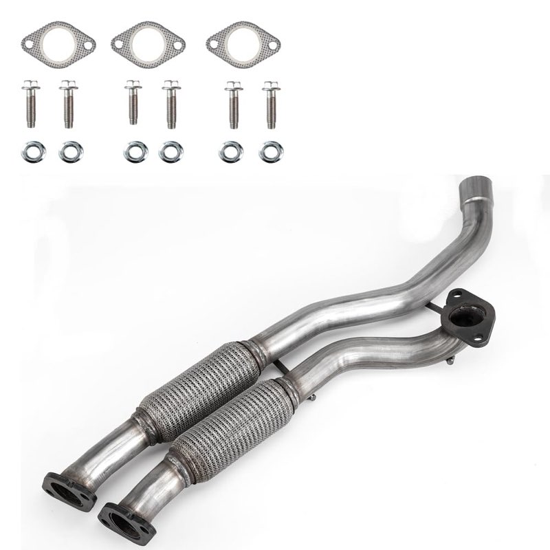 Front Flex Pipe Exhaust Muffler Pipe 2" Inlet (OD) Compatible with 2012-2016 Cadillac SRX 3.6L 73010
