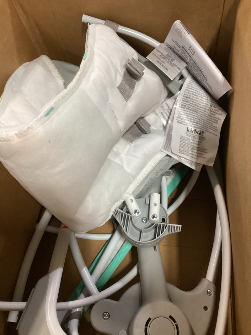 Condition photo showing Good Condition for Bright Starts Portable Automatic 6-Speed Baby Swing with Adaptable Speed, Taggies, Music, Removable-Toy-Bar, 0-9 Months 6-20 lbs (Whimsical Wild)