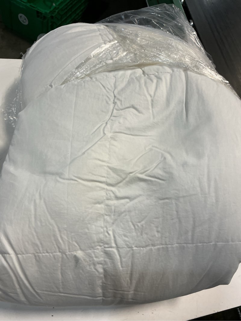 Condition photo showing As Is for all-season luxe goose down comforter, king/cal king, white